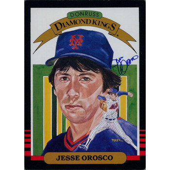 Jesse Orosco New York Mets Signed 1986 Donruss DK Jumbo Card #22 JSA Authentic