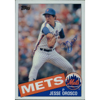 Jesse Orosco New York Mets Signed 1985 Topps Jumbo Card #54 JSA Authenticated Jesse Orosco New York Mets Signed 1985 Topps Jumbo Card #54 JSA Authenticated
