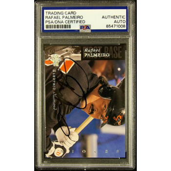 Rafael Palmeiro Baltimore Orioles Signed 1994 Upper Deck Card #340 PSA Authentic