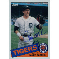 Lance Parrish Detroit Tigers Signed 1985 Topps Jumbo Card #55 JSA Authenticated Lance Parrish Detroit Tigers Signed 1985 Topps Jumbo Card #55 JSA Authenticated