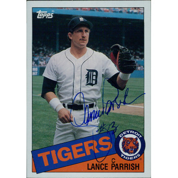 Lance Parrish Detroit Tigers Signed 1985 Topps Jumbo Card #55 JSA Authenticated Lance Parrish Detroit Tigers Signed 1985 Topps Jumbo Card #55 JSA Authenticated