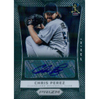 Chris Perez Cleveland Indians Signed 2012 Prizm Baseball Card #CP Chris Perez Cleveland Indians Signed 2012 Prizm Baseball Card #CP