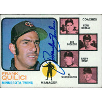 Frank Quilici Minnesota Twins Signed 1973 Topps Card #49 JSA Authenticated Frank Quilici Minnesota Twins Signed 1973 Topps Card #49 JSA Authenticated