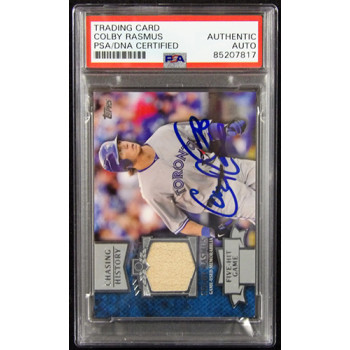 Colby Rasmus Signed 2013 Topps Chasing History Relic Card #CHR-CR PSA Authentic