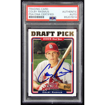 Colby Rasmus Cardinals Signed 2005 Topps Update Card #UH320 PSA Authenticated