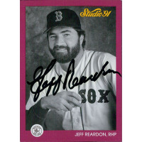 Jeff Reardon Boston Red Sox Signed 1991 Leaf Studio Card #19 JSA Authenticated Jeff Reardon Boston Red Sox Signed 1991 Leaf Studio Card #19 JSA Authenticated
