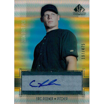 Eric Ridener Pittsburgh Pirates Signed 2004 Upper Deck SP Prospects Card #ER
