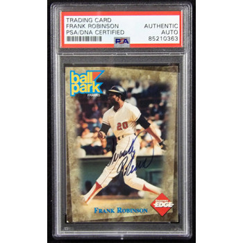 Frank Robinson Signed 1995 Collector's Edge Ball Park Franks Card PSA Authentic