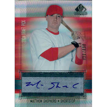 Matthew Shepherd St. Louis Cardinals Signed 2004 Upper Deck SP Prospects Card #MS