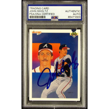 John Smoltz Atlanta Braves Signed 1990 Upper Deck Card #84 PSA Authenticated