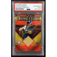 Shane Spencer Signed 2003 Topps Traded Transactions Relic Card #TT-SS PSA Authen