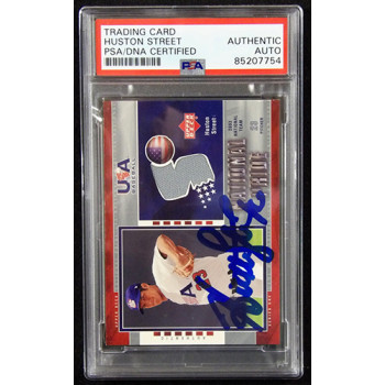 Huston Street Signed 2003 Upper Deck USA Baseball National Pride Card #USA4 PSA