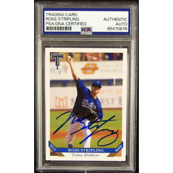 Ross Stripling Tulsa Drillers Signed 2015 Grandstand Card #21 PSA Authentic