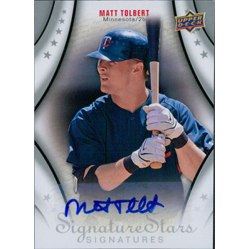 Matt Tolbert Signed 2009 Upper Deck Signature Stars Card #174