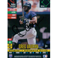 Greg Vaughn Milwaukee Brewers Signed 1995 Donruss Card JSA Authenticated Greg Vaughn Milwaukee Brewers Signed 1995 Donruss Card JSA Authenticated