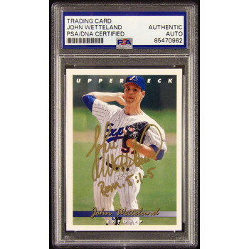 John Wetteland Montreal Expos Signed 1992 Upper Deck Card #392 PSA Authenticated