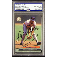 Lou Whitaker Detroit Tigers Signed 1992 Fleer Ultra Card #65 PSA Authenticated