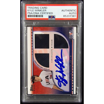 Kyle Winkler Signed 2010 Topps USA Baseball Collegiate Relic Card #USAR-KW PSA
