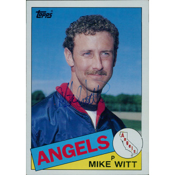 Mike Witt California Angels Signed 1985 Topps Jumbo Card #45 JSA Authenticated