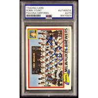 Robin Yount Milwaukee Brewers Signed 1981 Topps Card #668 PSA Authenticated