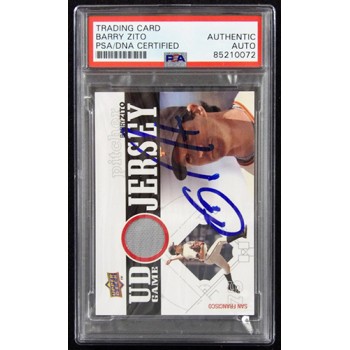 Barry Zito Signed 2010 Upper Deck Game Jersey Card #UDGJ-BZ PSA Authenticated