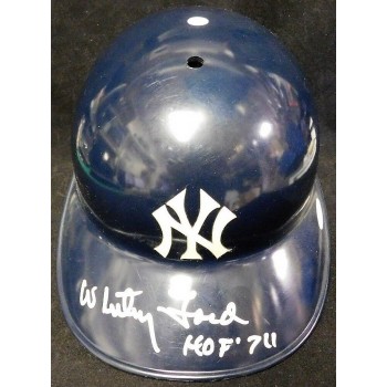 Whitey Ford New York Yankees Signed Full Size Authentic Helmet JSA Authenticated Whitey Ford New York Yankees Signed Full Size Authentic Helmet JSA Authenticated