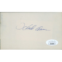 Hank Aaron Atlanta Braves Signed 3x5 Index Card JSA Authenticated Hank Aaron Atlanta Braves Signed 3x5 Index Card JSA Authenticated