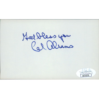 Cal Abrams Brooklyn Dodgers Signed 3x5 Index Card JSA Authenticated Cal Abrams Brooklyn Dodgers Signed 3x5 Index Card JSA Authenticated