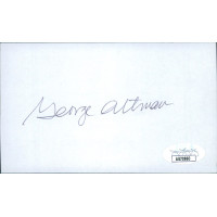 George Altman Chicago Cubs Signed 3x5 Index Card JSA Authenticated George Altman Chicago Cubs Signed 3x5 Index Card JSA Authenticated