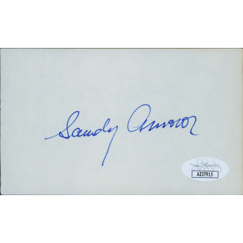 Sandy Amoros Brooklyn Dodgers Signed 3x5 Index Card JSA Authenticated