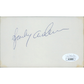 Sparky Anderson Detroit Tigers Signed 3x5 Index Card JSA Authenticated