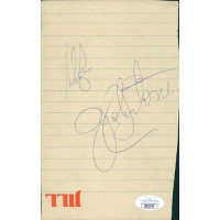 California Angels Nolan Ryan Jay Johnstone Signed 4.5x7.5 Page JSA Authenticated California Angels Nolan Ryan Jay Johnstone Signed 4.5x7.5 Page JSA Authenticated