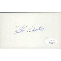 Luke Appling Chicago White Sox Signed 3x5 Index Card JSA Authenticated