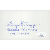 George Argyros Seattle Mariners Signed 3x5 Index Card JSA Authenticated George Argyros Seattle Mariners Signed 3x5 Index Card JSA Authenticated