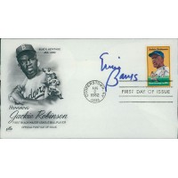 Ernie Banks Signed Honoring Jackie Robinson First Day Issue Cachet JSA Authentic Ernie Banks Signed Honoring Jackie Robinson First Day Issue Cachet JSA Authentic