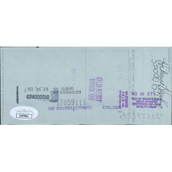 Al Barlick Baseball Umpire Signed Cancelled Check JSA Authenticated Al Barlick Baseball Umpire Signed Cancelled Check JSA Authenticated