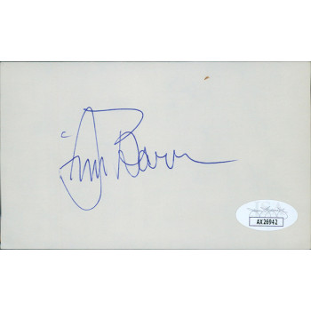 Jim Barr San Francisco Giants Signed 3x5 Index Card JSA Authenticated