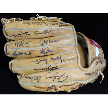 Baseball Stars Signed Baseball Glove by 20 JSA Authenticated Zimmer Yeager