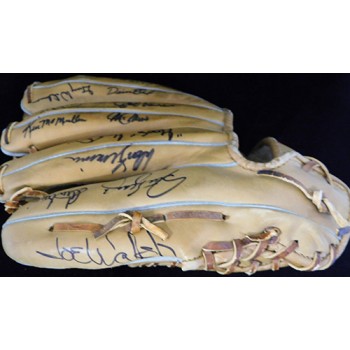 Baseball Stars Signed Baseball Glove by 20 JSA Authenticated Zimmer Yeager