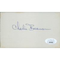 Charlie Beamon Baltimore Orioles Signed 3x5 Index Card JSA Authenticated Charlie Beamon Baltimore Orioles Signed 3x5 Index Card JSA Authenticated