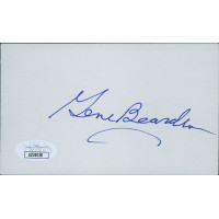 Gene Bearden Cleveland Indians Signed 3x5 Index Card JSA Authenticated Gene Bearden Cleveland Indians Signed 3x5 Index Card JSA Authenticated