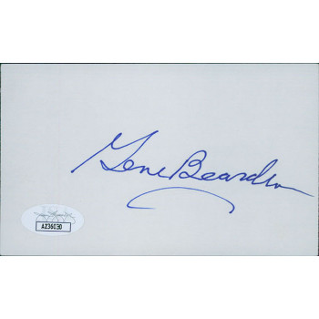 Gene Bearden Cleveland Indians Signed 3x5 Index Card JSA Authenticated Gene Bearden Cleveland Indians Signed 3x5 Index Card JSA Authenticated