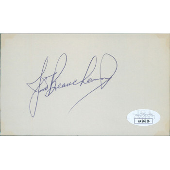 Jim Beauchamp St. Louis Cardinals Signed 3x5 Index Card JSA Authenticated