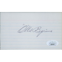 Ollie Bejma St. Louis Browns Signed 3x5 Index Card JSA Authenticated