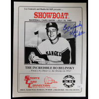 Bo Belinsky Los Angeles Angels Signed Card Show Flyer JSA Authenticated