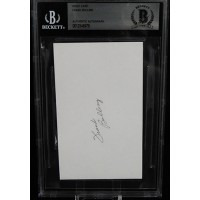 Frank Bolling Detroit Tigers Signed 3x5 Index Card Beckett Authenticated BAS