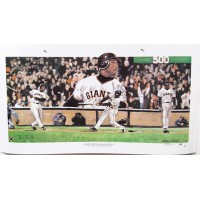 Barry Bonds San Francisco Giants Signed 19x35 500 Home Run Lithograph PSA Authen
