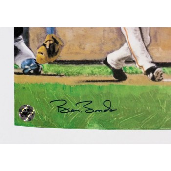 Barry Bonds San Francisco Giants Signed 19x35 500 Home Run Lithograph PSA Authen