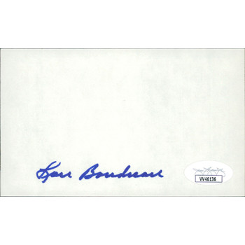 Lou Boudreau Cleveland Indians Signed 3x5 Index Card JSA Authenticated