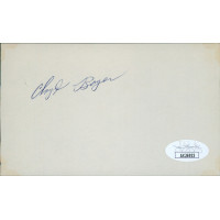 Cloyd Boyer St. Louis Cardinals Signed 3x5 Index Card JSA Authenticated Cloyd Boyer St. Louis Cardinals Signed 3x5 Index Card JSA Authenticated